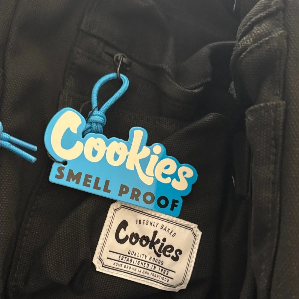 Cookies Axel large Black Duffel Bag with Blue Accents